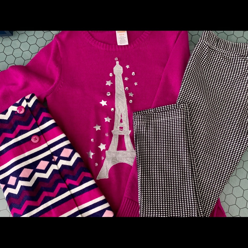 Gymboree - Paris - Sweater, slacks, & skirt